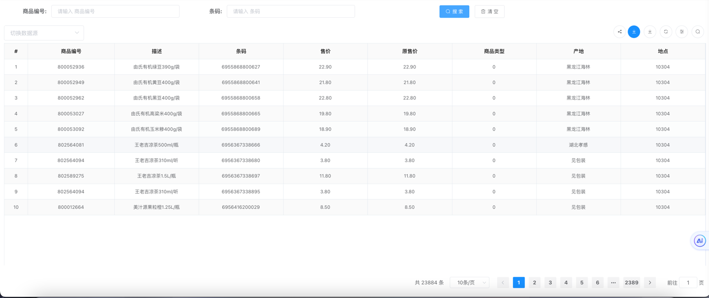 价签数据