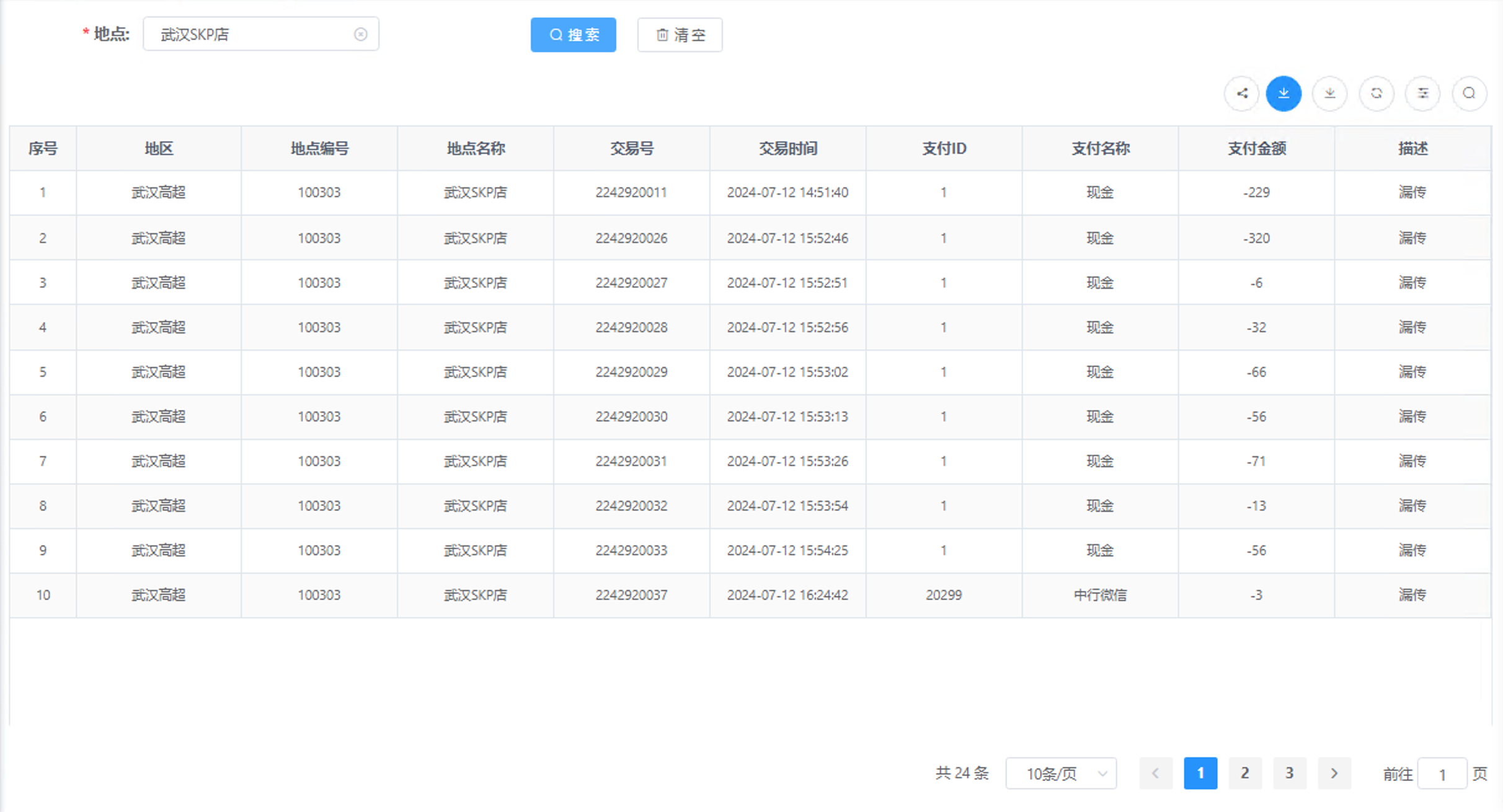 小票漏传明细
