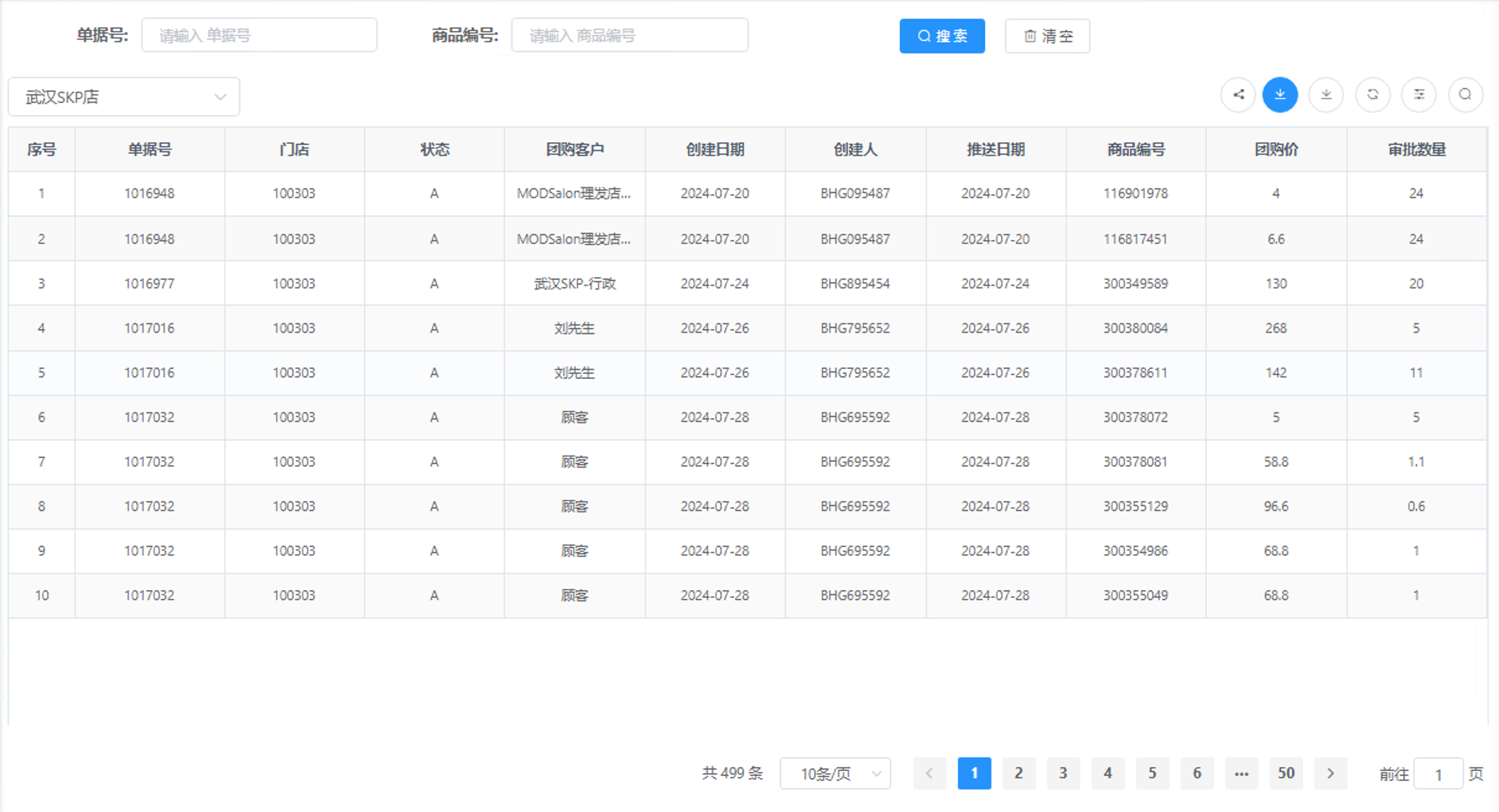 团购单信息